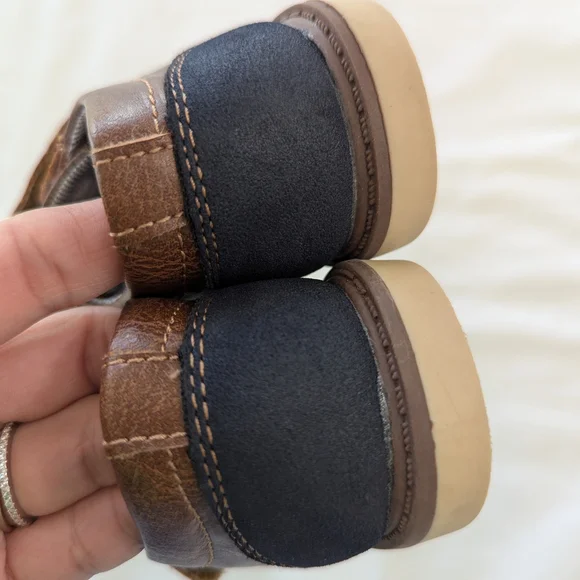 Brown Kids Shoes with Velcro Strap - Picture 5 of 6